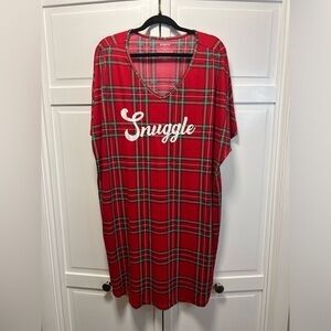 JOYSPUN Plaid Snuggle Sleepshirt Size Women’s 2X-3X Multicolor